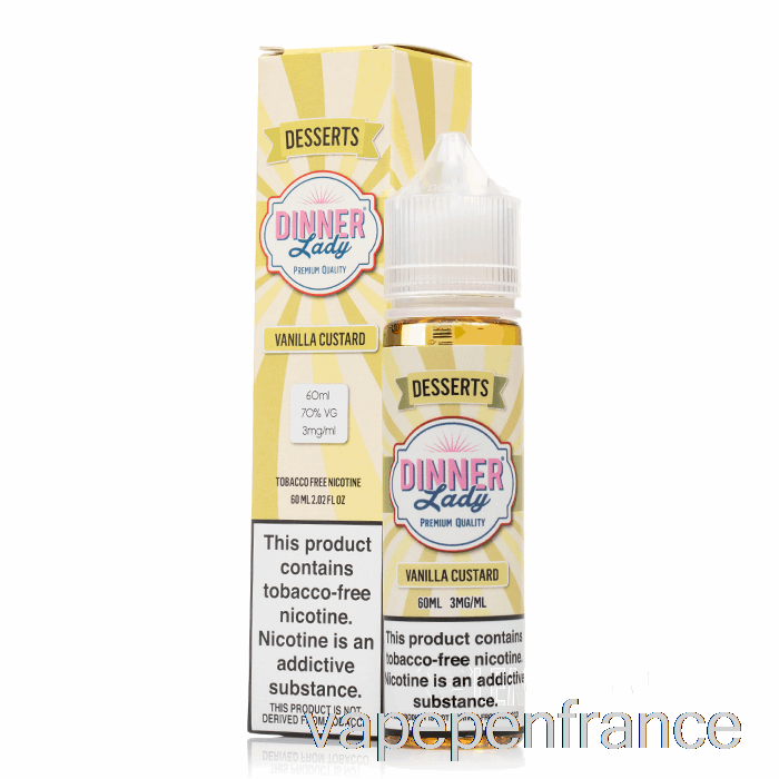 Crème Anglaise à La Vanille - Vape Dîner Dame - 60 Ml 0 Mg Stylo Vape